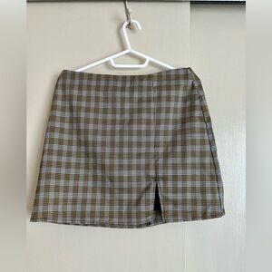 Forever 21 Yellow Plaid Short Skirt